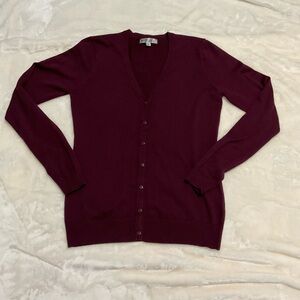SD Collection Deep Burgundy Women's Cardigan